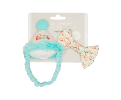 Happy Purrday Cat Hat and Bowtie Set
