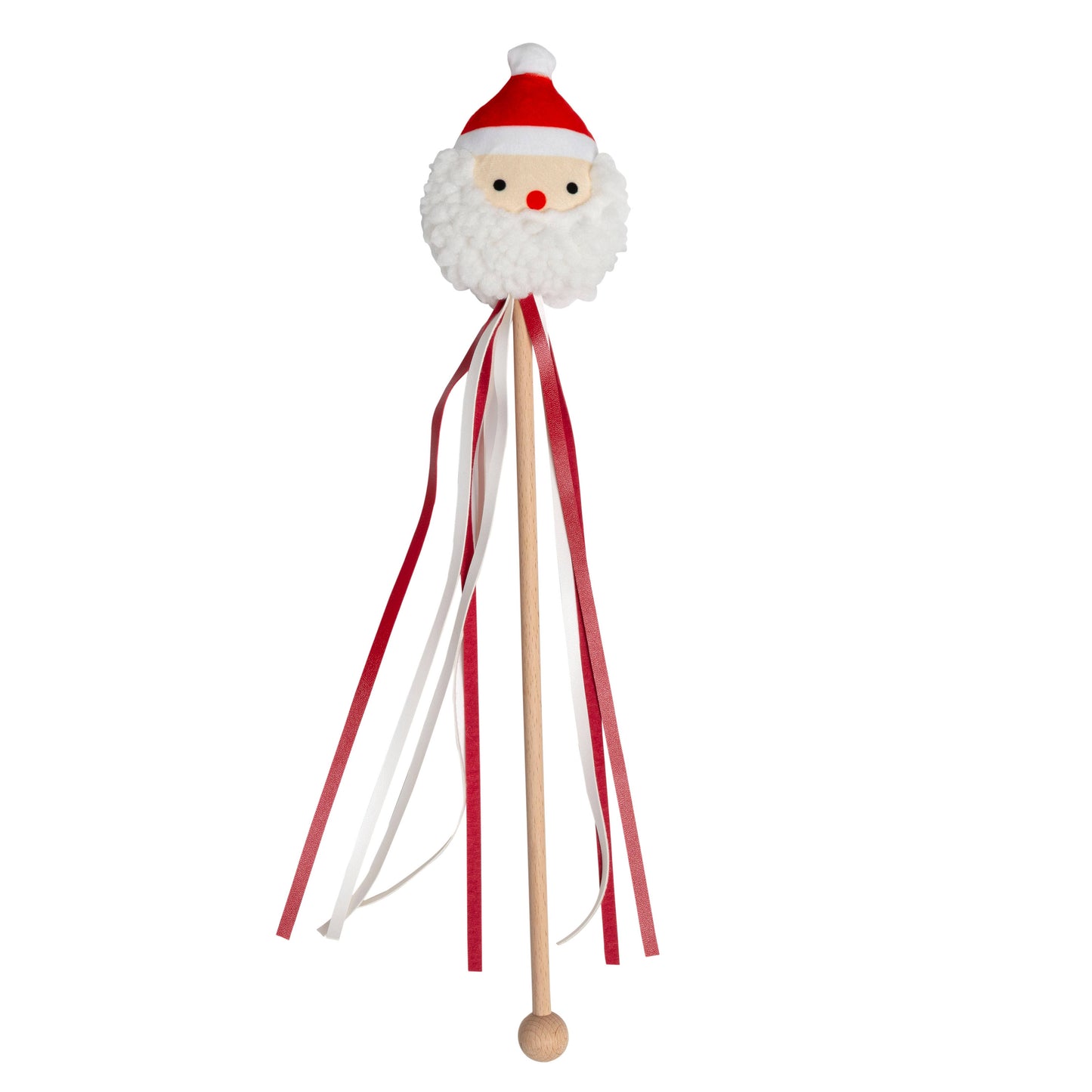 Holiday Santa Cat Christmas Teaser Wand Toy