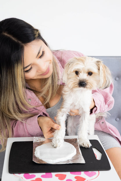 Pawprints Keepsake Hanging Holiday Ornament, Heart Shape