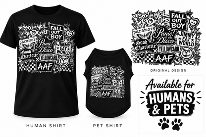 Elder Emo Band Collage – Human & Pet Shirt