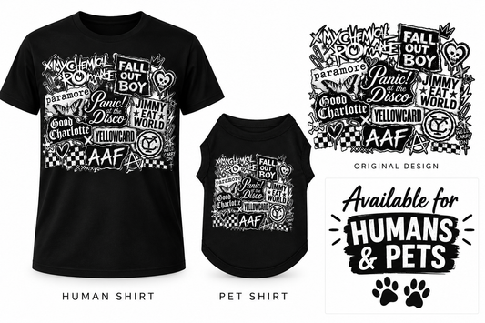 Elder Emo Band Collage – Human & Pet Shirt