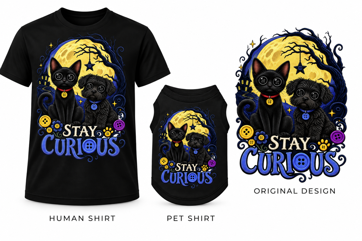 Stay Curious – Human & Pet Shirt