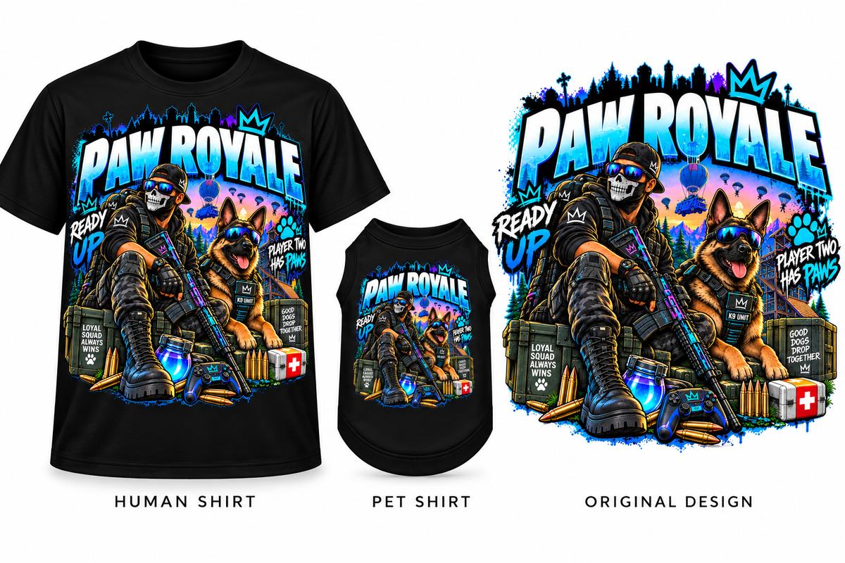Paw Royale – Human & Pet Shirt